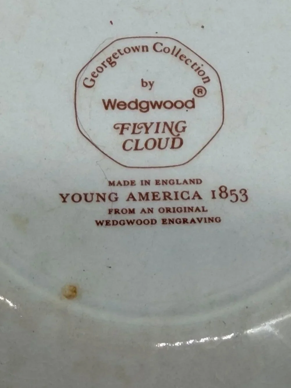 Wedgwood Flying Cloud Rust England Soup Cereal Bowls 6.25” Set of 2 SEE Cond.